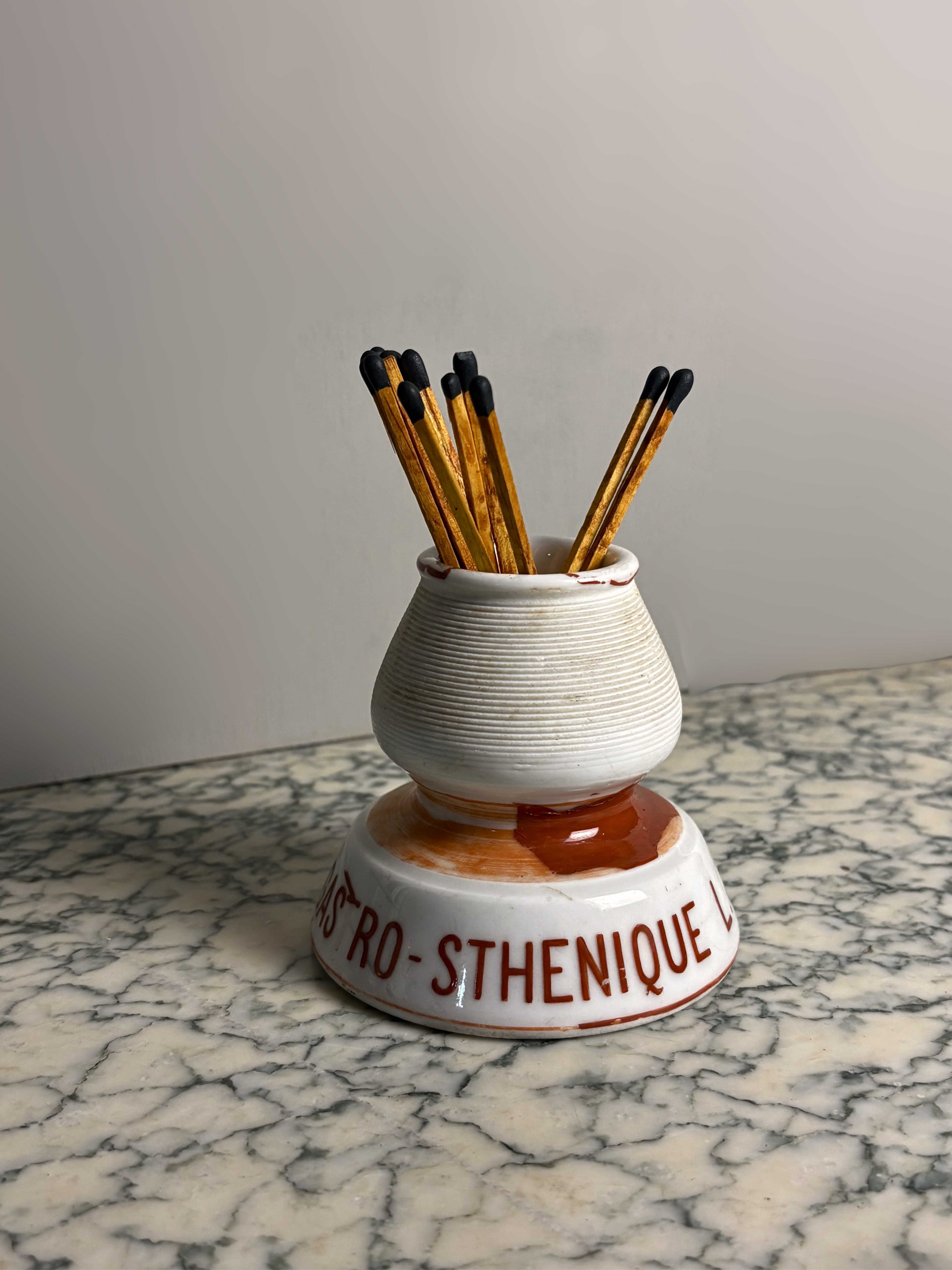 Antique French Bistro Advertising Pyrogène – “Grog / Ro-Sthénique”